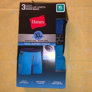 Hanes Men’s XTemp Total Support Pouch boxer briefs. Size XL new with tags